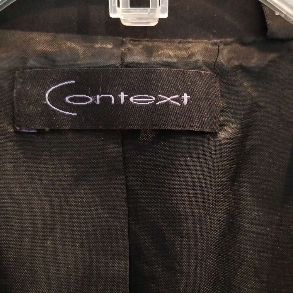 Context Black Stretch Linesd Suit Jacket - image 5